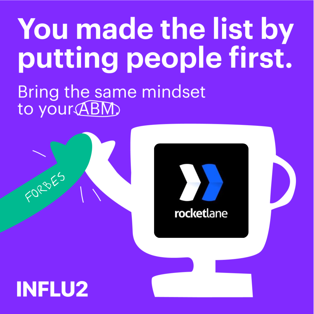 Influ2 x B2B marketing Facebook ad: Make ABM about people, not logos