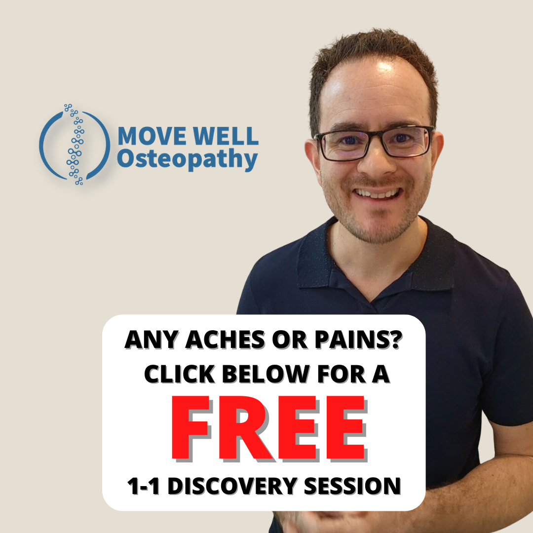 Move Well Osteopathy Facebook ad from Mar 11, 2026