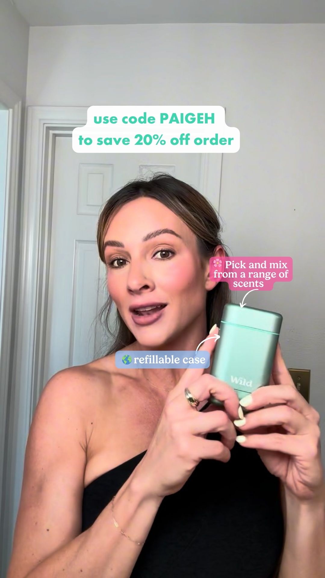 Wild Facebook ad: Get 20% off all Wild products with code PAIGEH