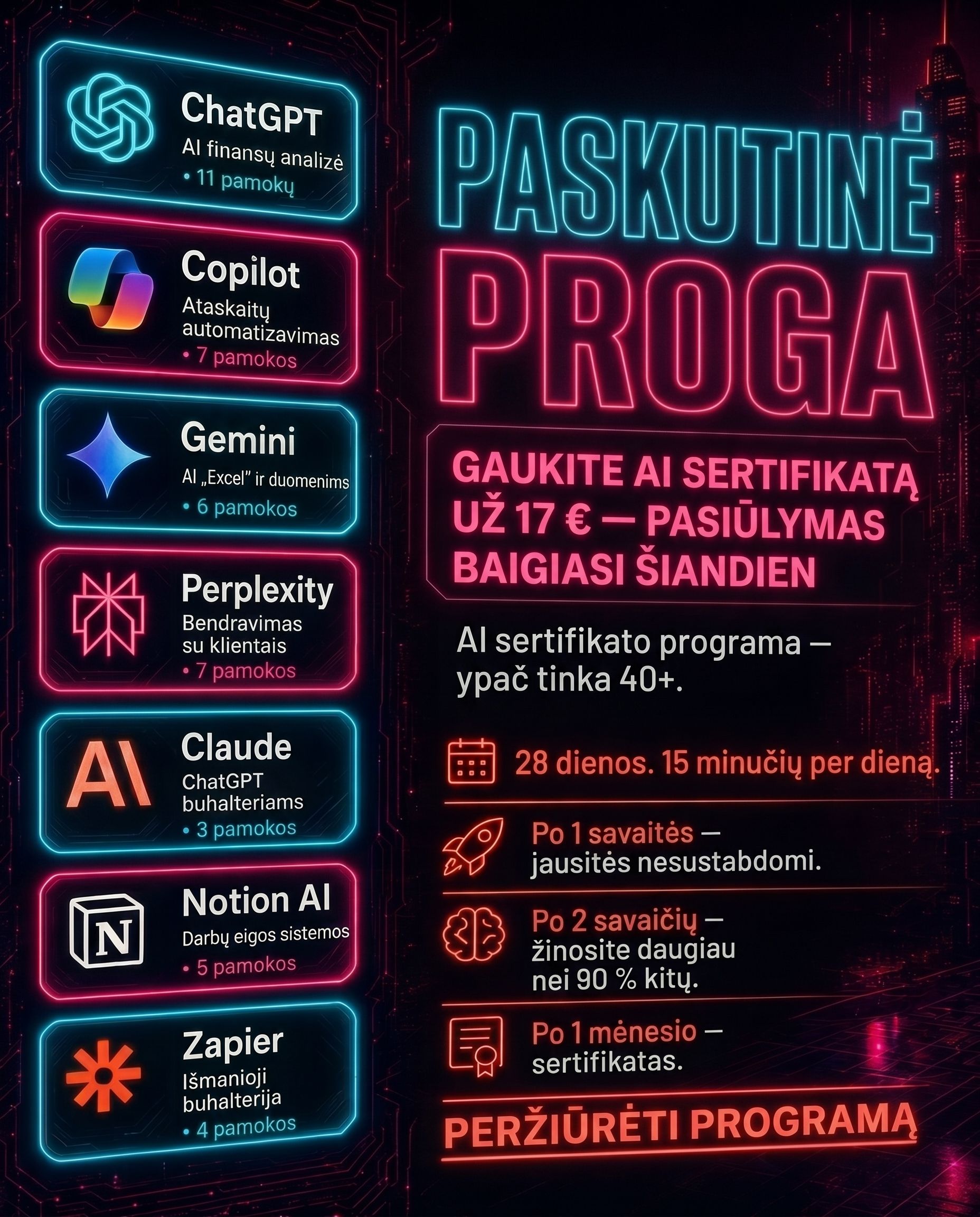 Lernejo AI Lietuva Facebook ad