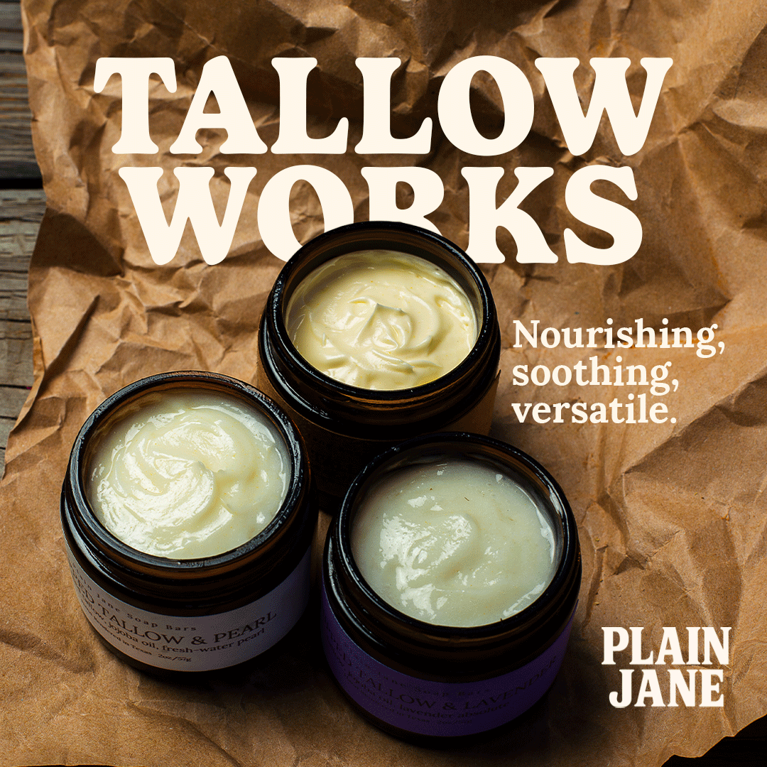 Plain Jane Soap Bars Facebook ad: Your Skin’s New Favorite Step-Made the Old-Fashioned Way