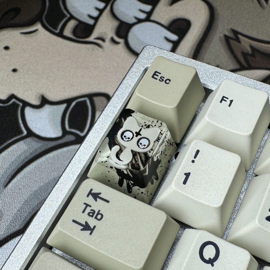 Gothcaps Facebook ad: Artisan Keycap Spotlight: Beige Punisher