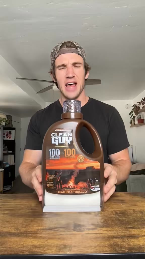 Clean Guy Facebook ad: Best Smelling Mens Laundry Detergent + Built-In Dryer Sheets
