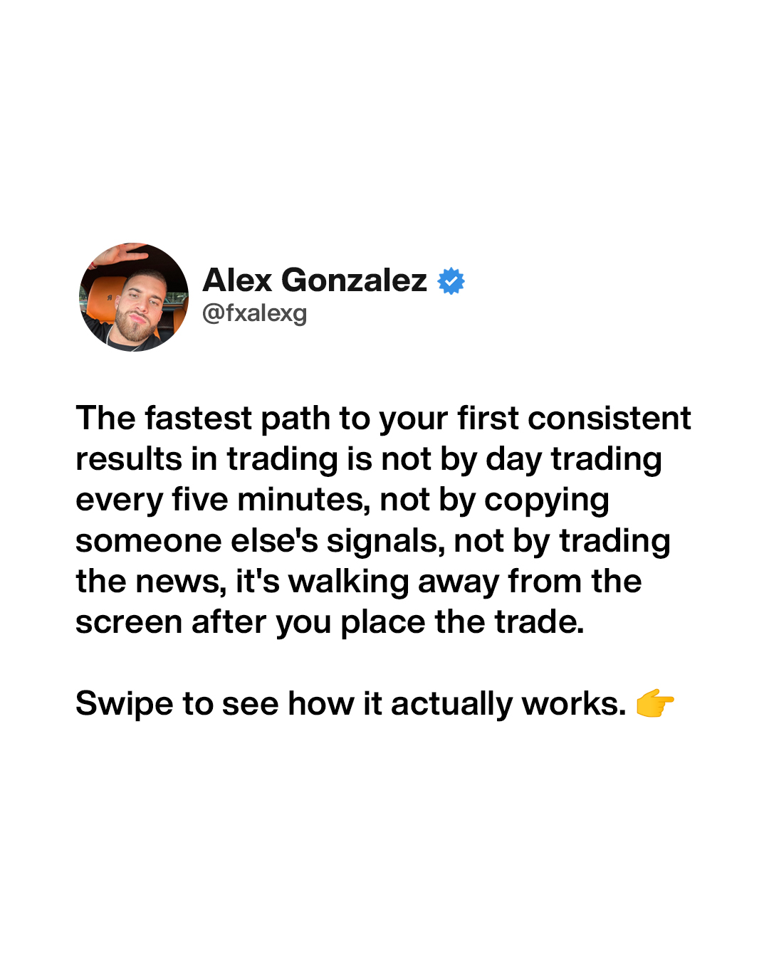 Alex No Trading Facebook ad