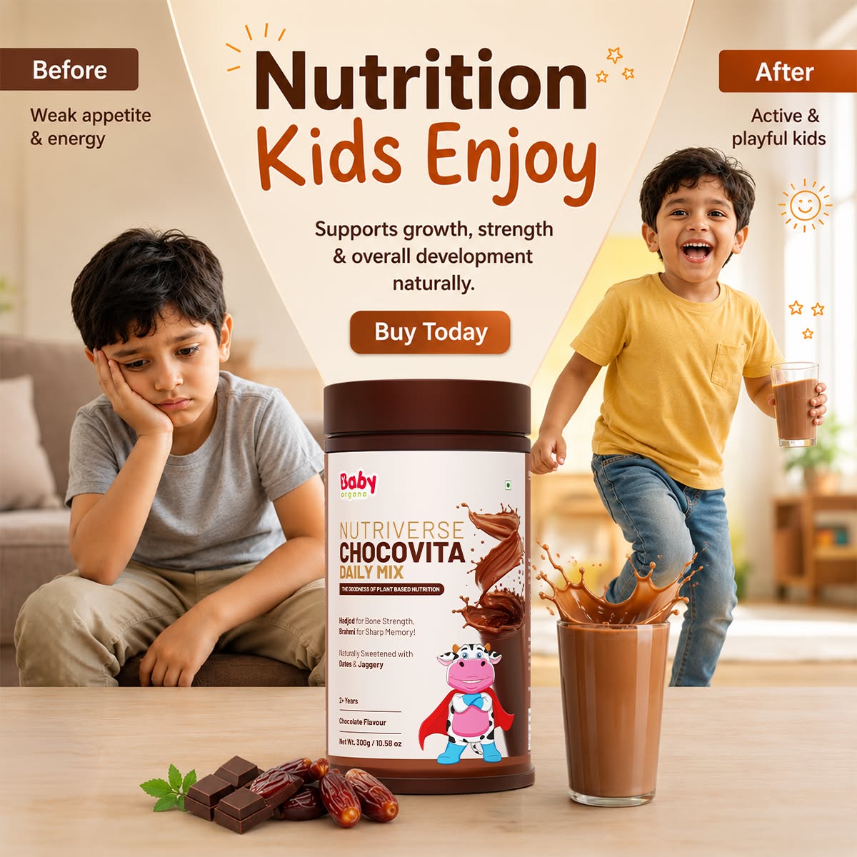 BabyOrgano Authentic Ayurvedic Health & Wellness Products for kids Facebook ad