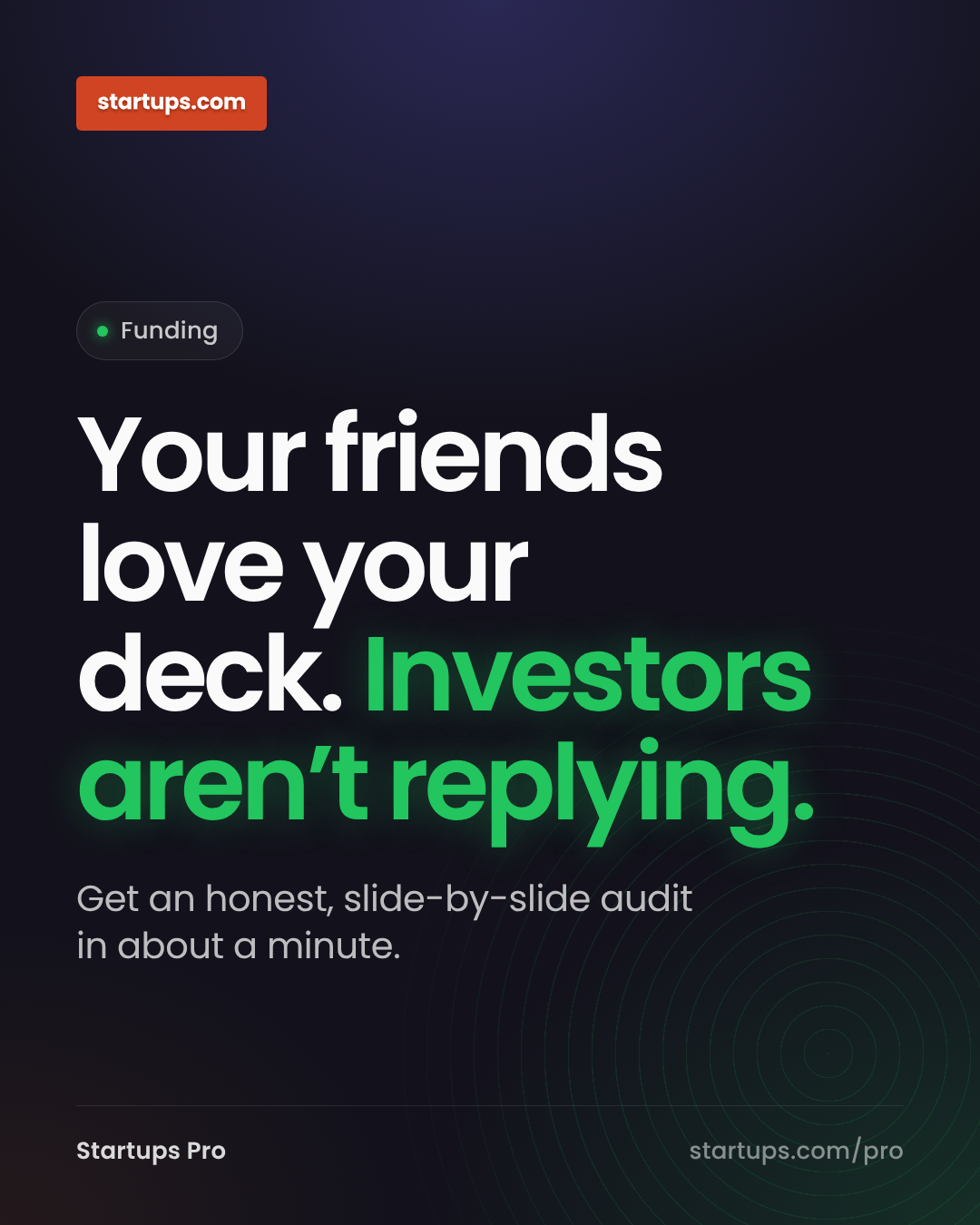 Startups.com Facebook ad: Startups Pro