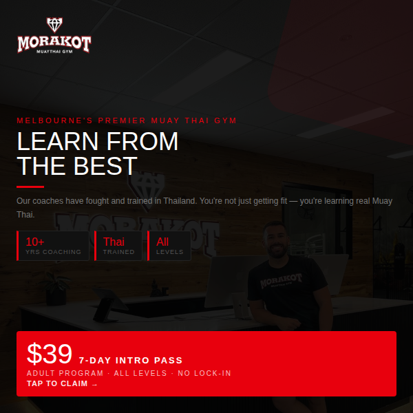 Morakot Muaythai Gym Facebook ad