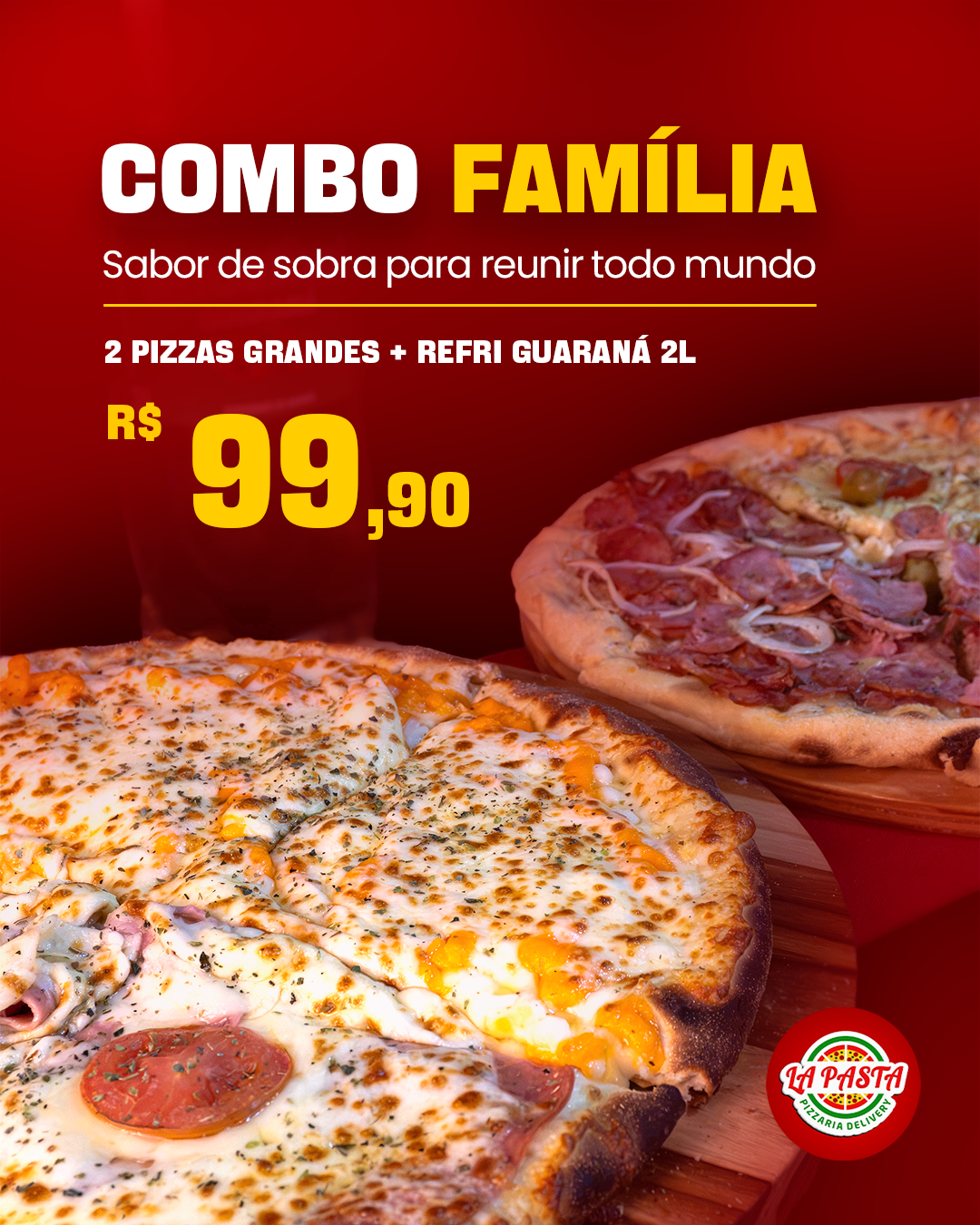 Pizzaria La pasta - Delivery Facebook ad: La Pasta Pizzaria Delivery - Cardápio La Pasta Pizzaria…