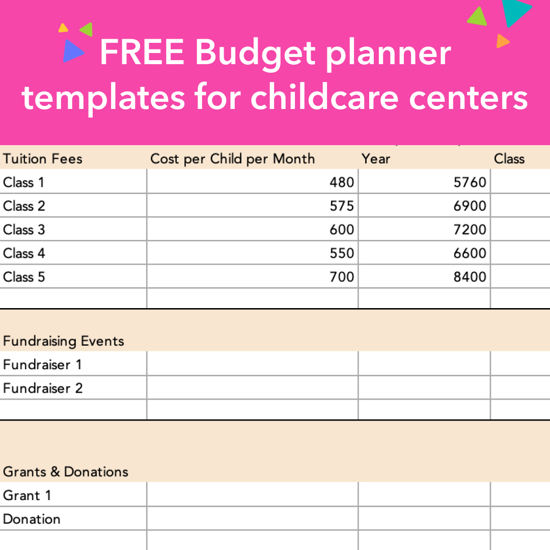 brightwheel Facebook ad: Childcare Financial Templates for School Year 24-25