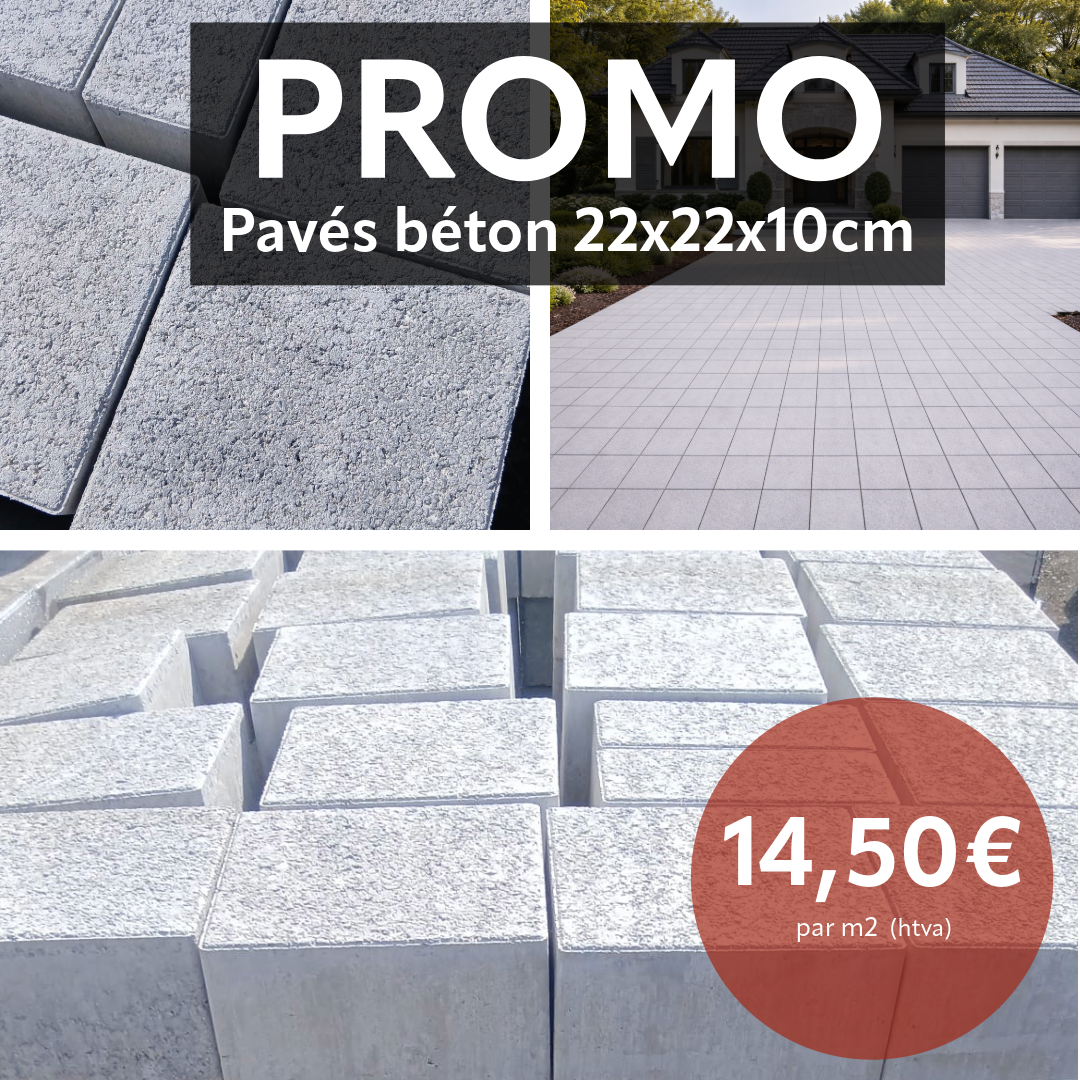DC Stone Facebook ad: PROMO, Pavés béton 22x22x10 cm