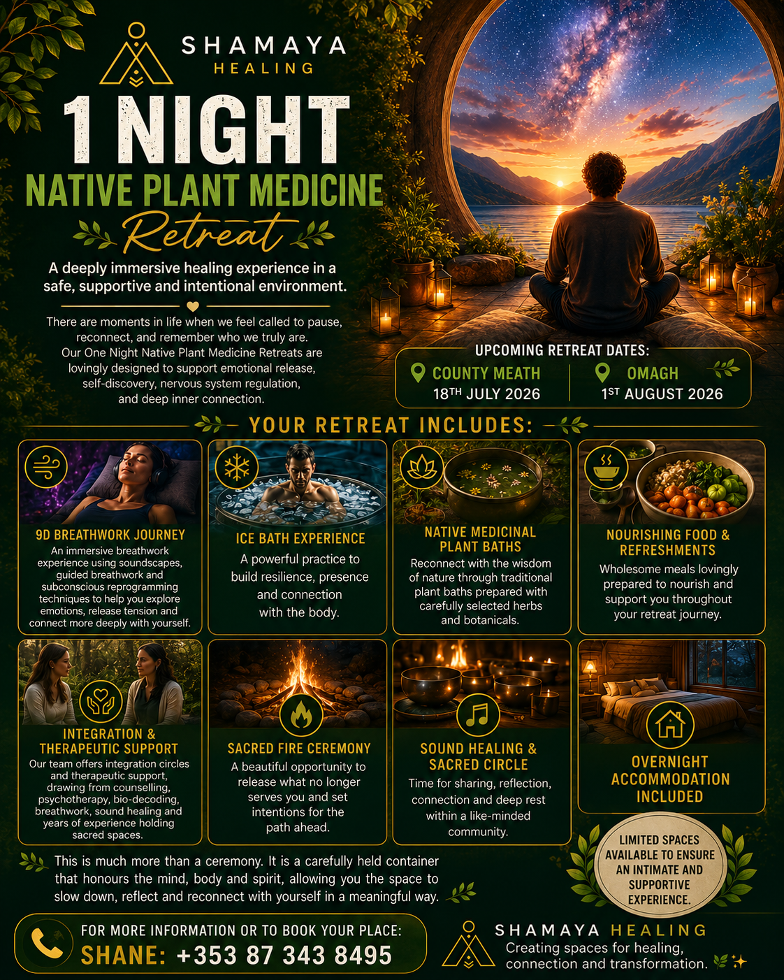 Shamaya Healing Retreats Facebook ad: Chat with us