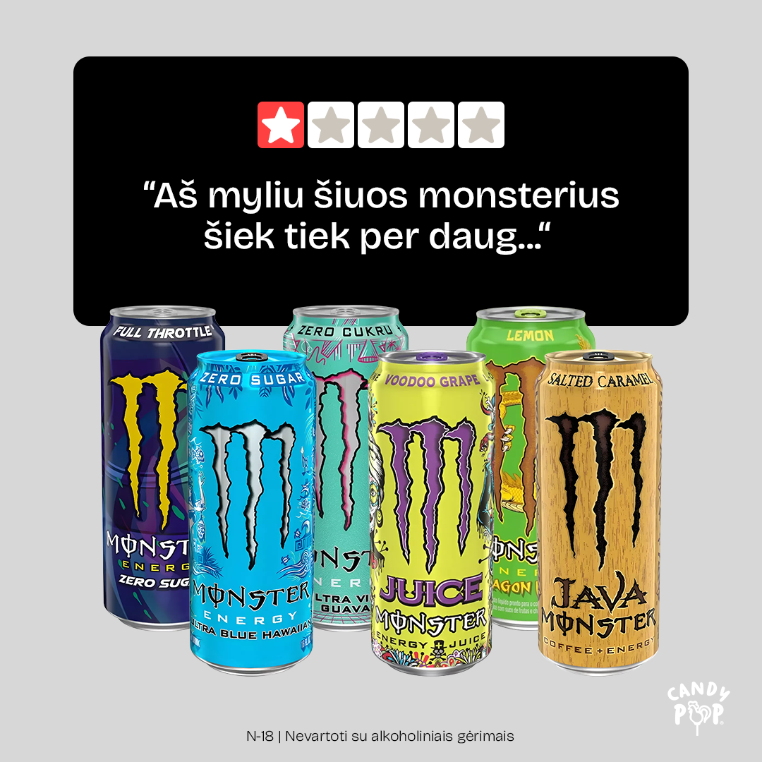 Candy POP Facebook ad: Šiuos skonius per lengva pamilti.