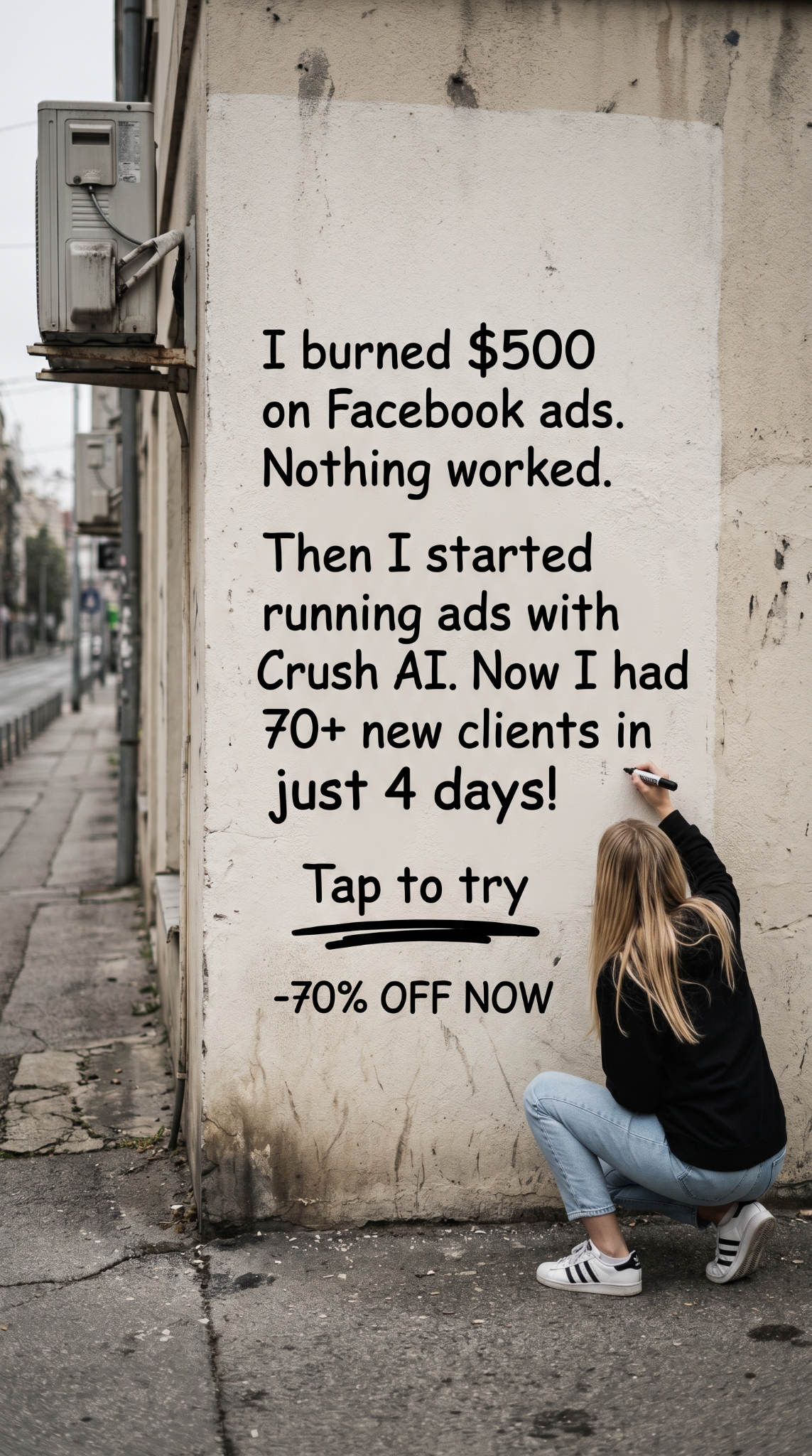 trycrush.ai Facebook ad
