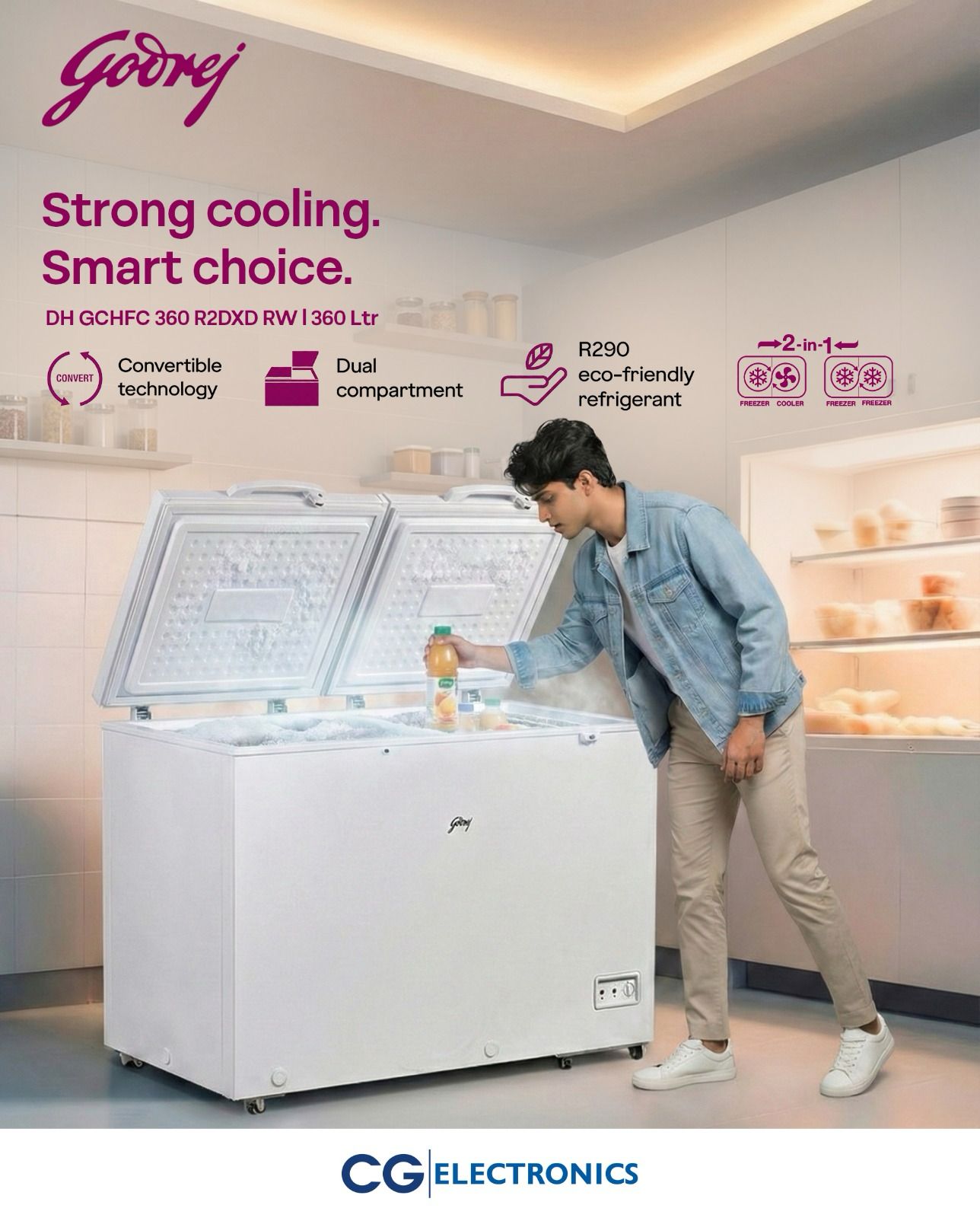 Godrej Appliances Nepal Facebook ad: Strong cooling. Smart choice.