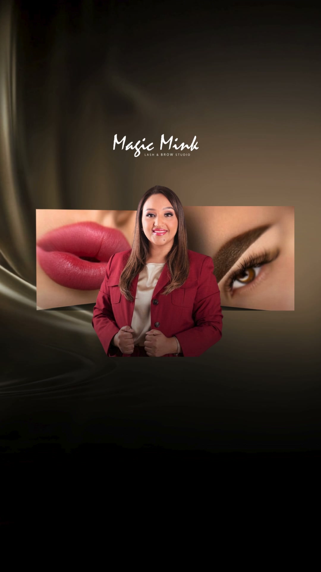 Magic Mink Lash & Brow Studio Facebook ad: Chatea en Messenger