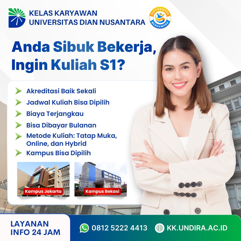 Program Kelas Karyawan Universitas Dian Nusantara Facebook ad: Mari mengobrol bersama kami