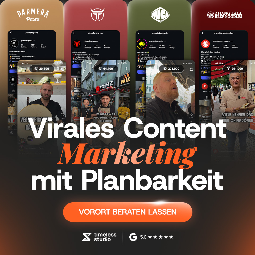 Timelessstudio Facebook ad: Planbar viral gehen!