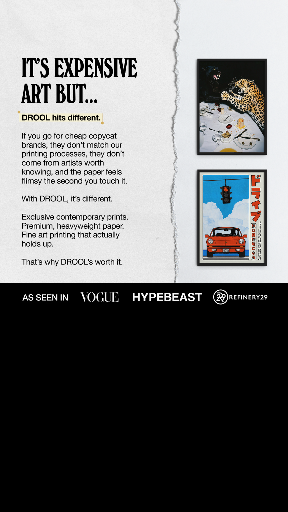 DROOL Facebook ad