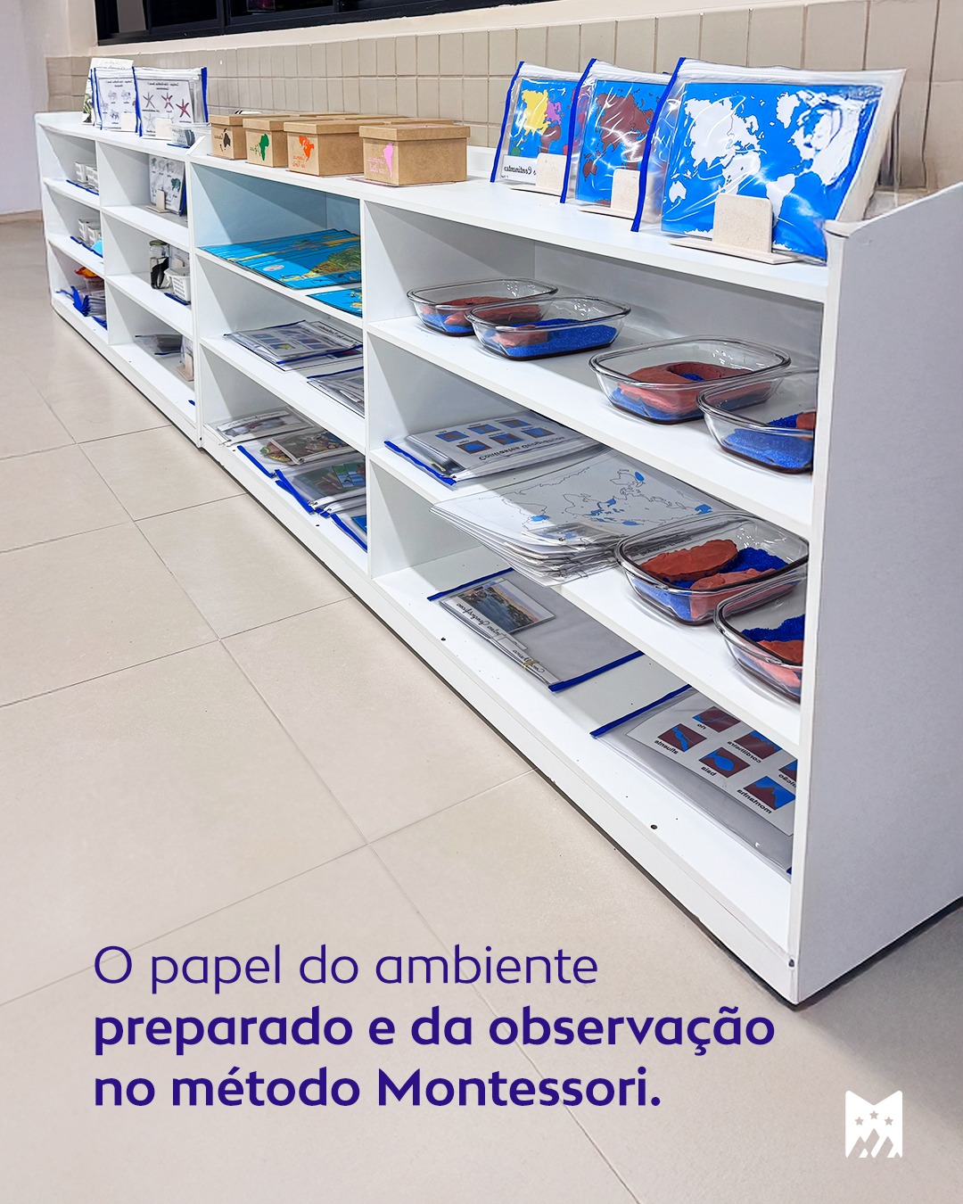 Escola Montessori Facebook ad: Um ambiente preparado comunica, acolhe e orienta.