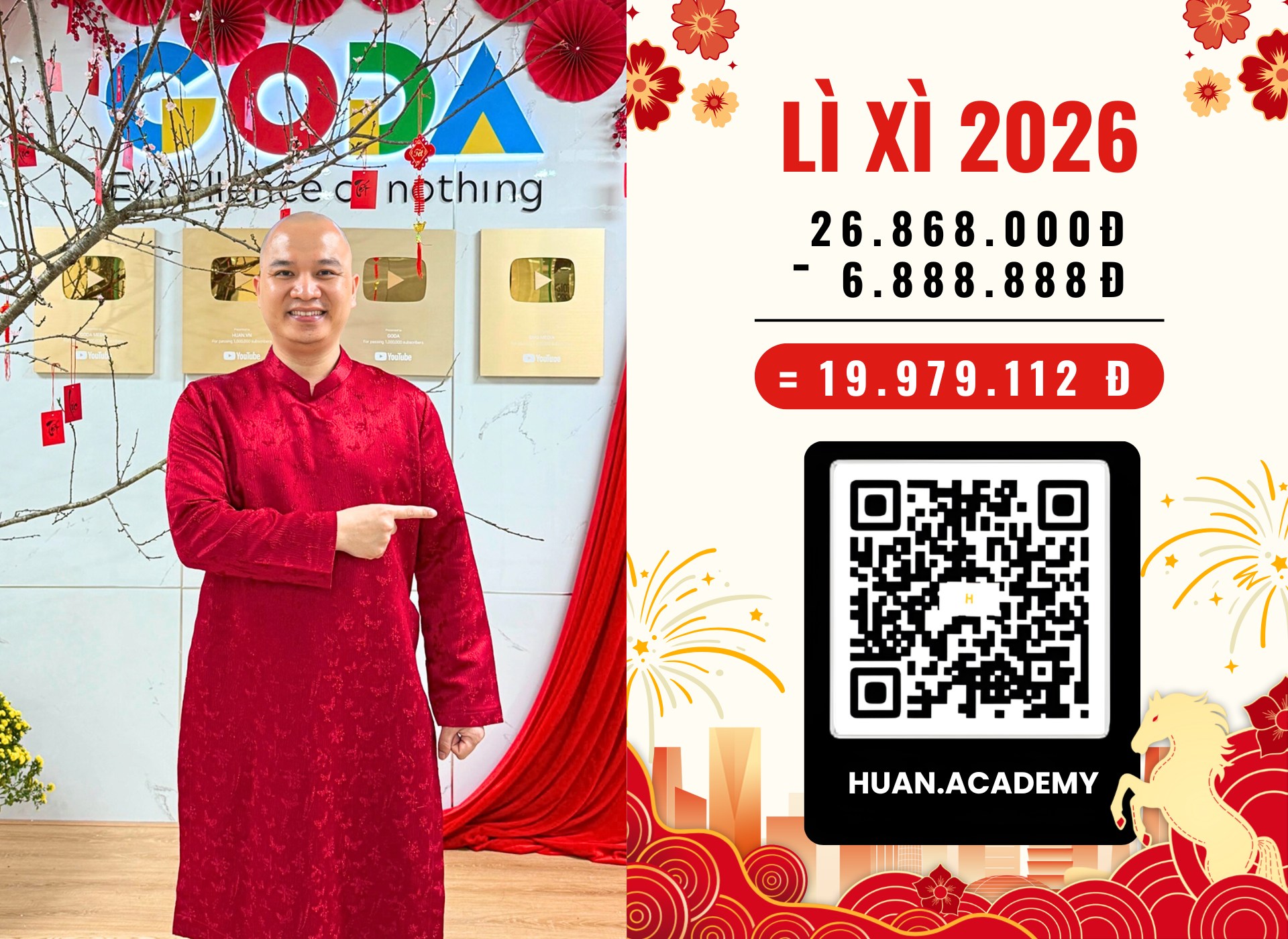 Nguyễn Văn Huân Facebook ad: GỬI BẠN LÌ XÌ ĐẦU NĂM CÙNG RẤT…