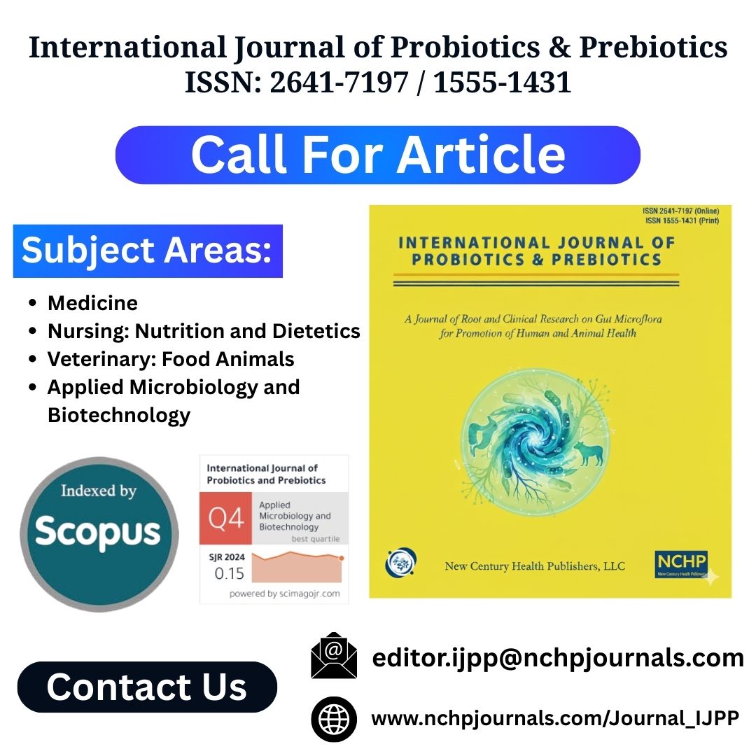 International Journal of Probiotics & Prebiotics Facebook ad: Submission Open