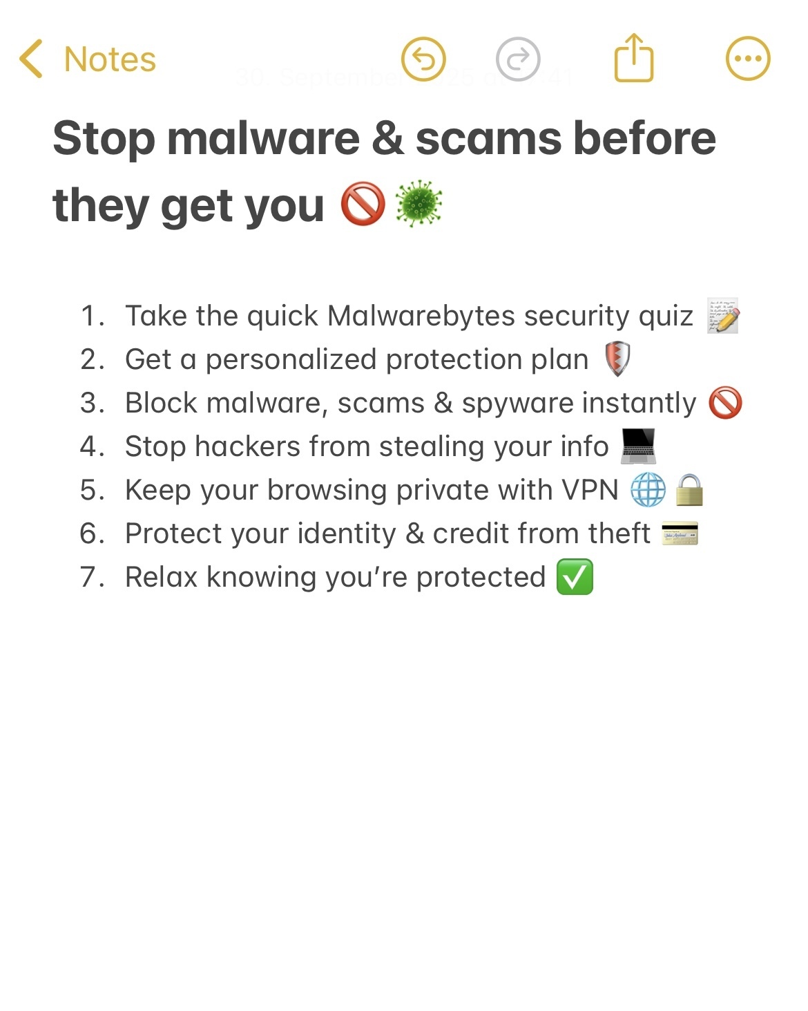 Malwarebytes Facebook ad