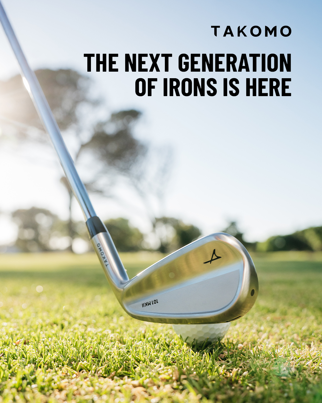 Takomo Golf Company Facebook ad: Premium irons, fair price.