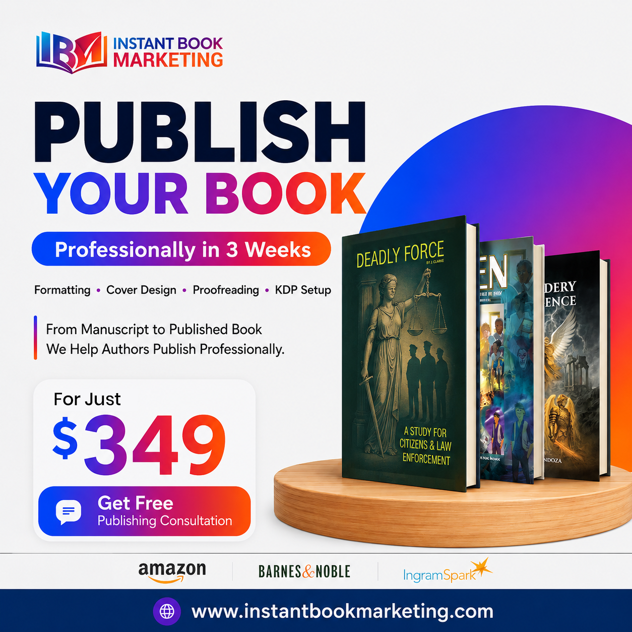 Instant Book Marketing Facebook ad: Expert Book Publishing for U.S.