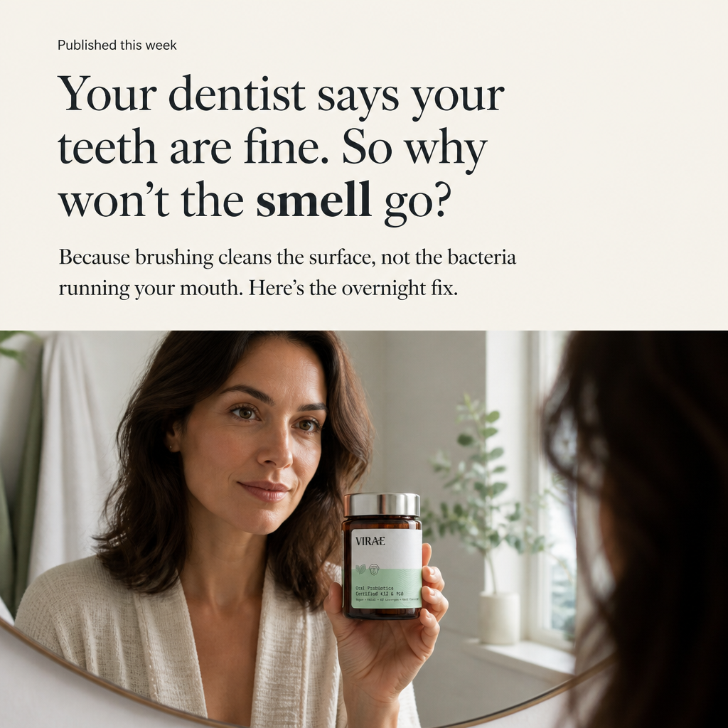 Virae Health Facebook ad: Get Fresh Morning Breath