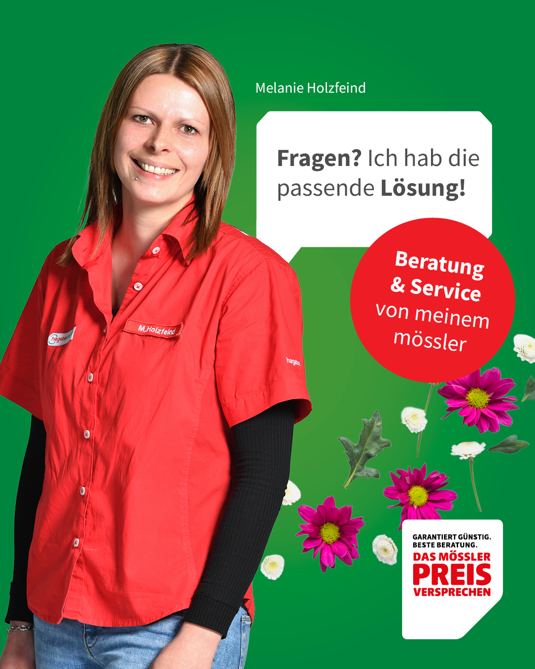 Hagebau Mössler Facebook ad: Zeit für frisches Grün!
