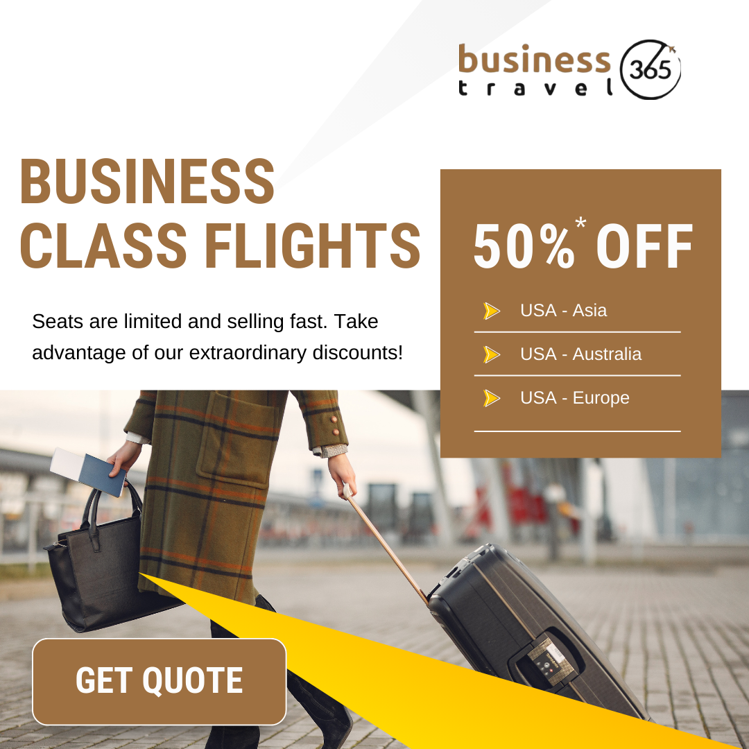 BusinessTravel365 Facebook ad: Unbeatable Business Class Deals