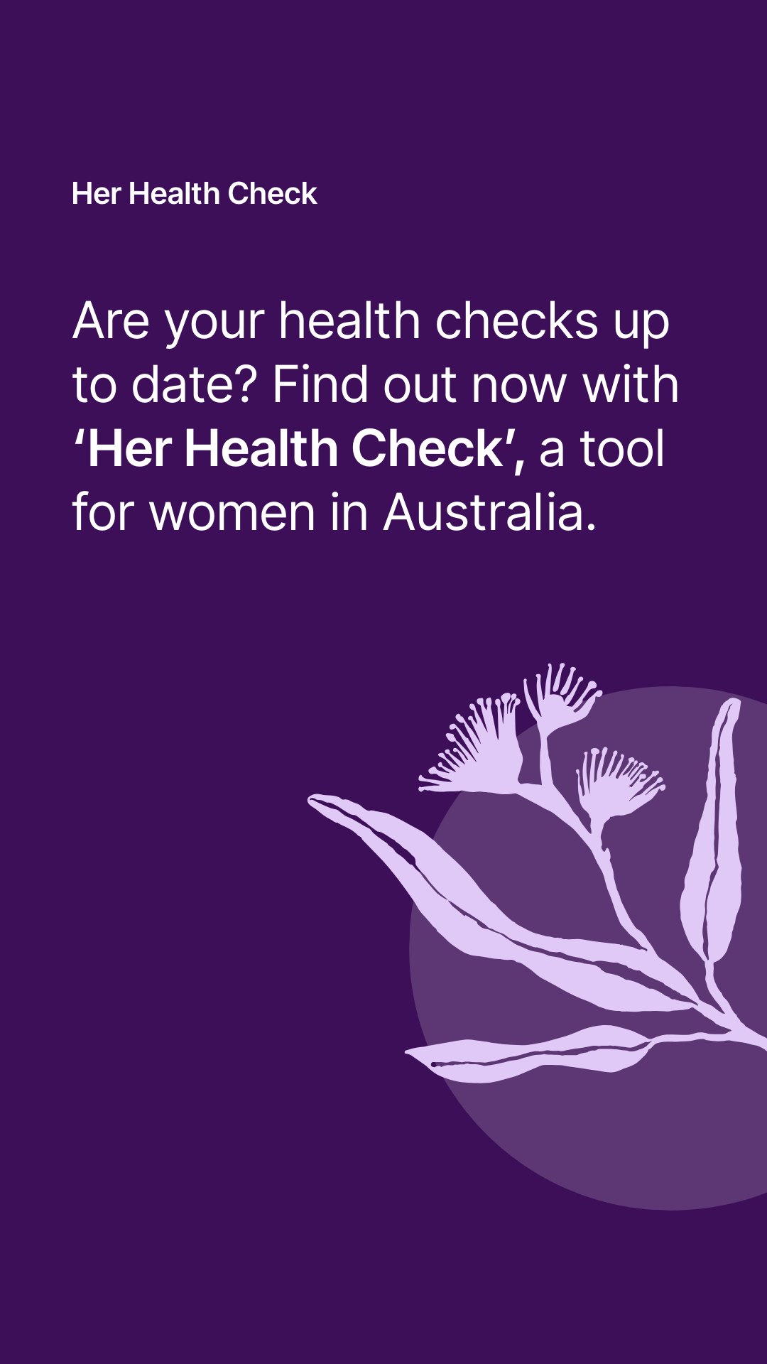Jean Hailes for Women's Health Facebook ad
