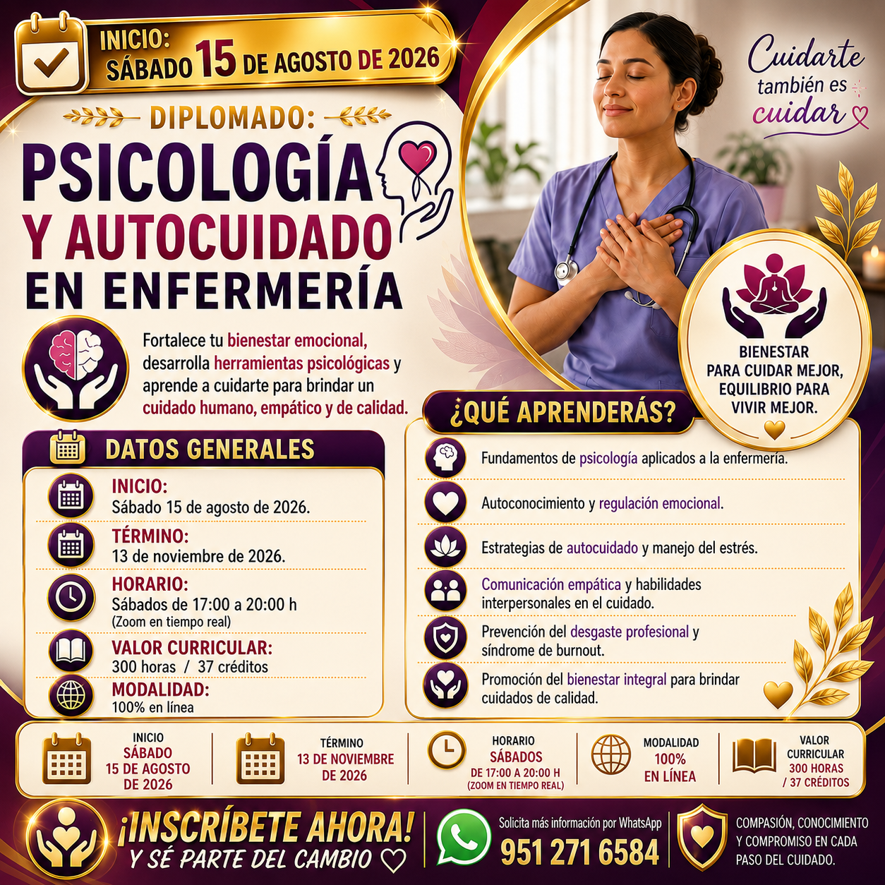 Diplomados Iesecs Cppeo Facebook ad: Diplomado en Psicología y Autocuidado en Enfermería