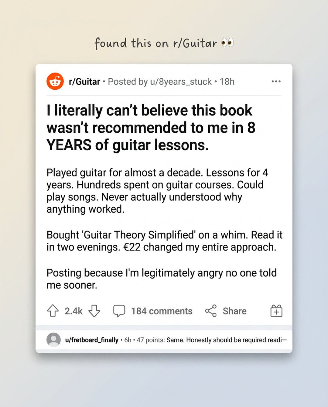 musiciangoods.com Facebook ad