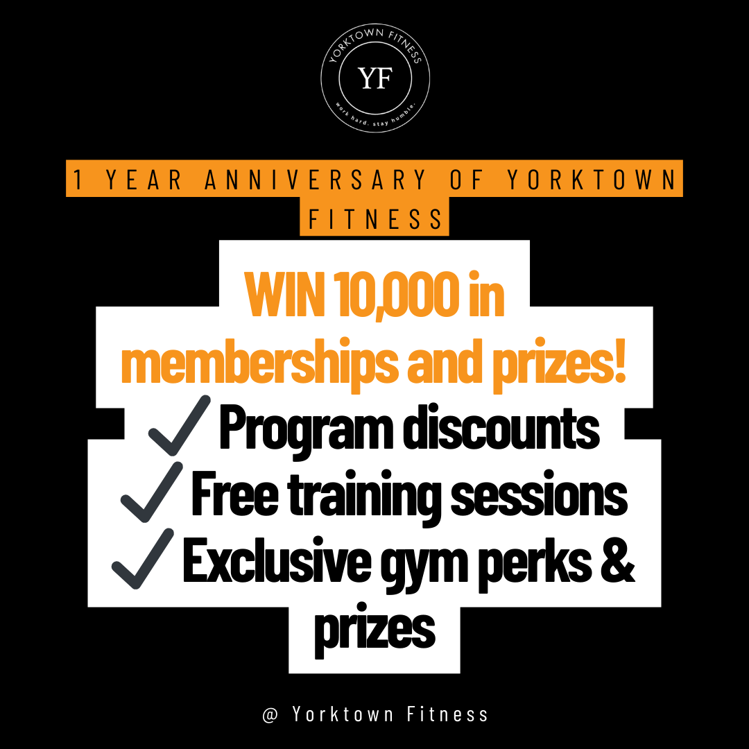 Yorktown Fitness Facebook ad: 𝐁𝐮𝐫𝐧 𝐅𝐚𝐭 & 𝐖𝐈𝐍 𝐁𝐈𝐆!