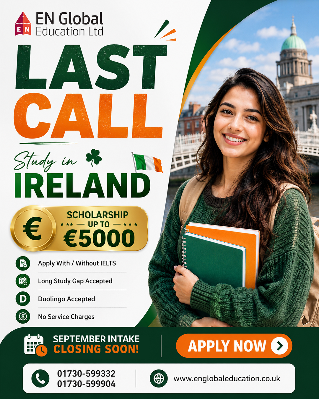 EN Global Education Ltd. Facebook ad: Unlock Your Dream Career in Ireland
