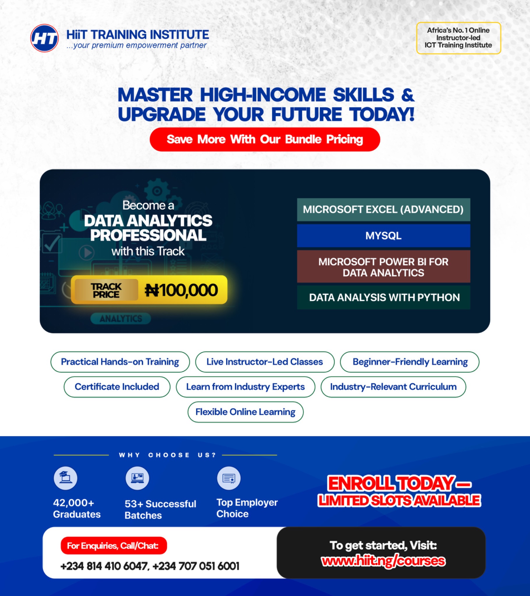 Hiit Plc, Lagos center Facebook ad: In 2026 Tech skills pays