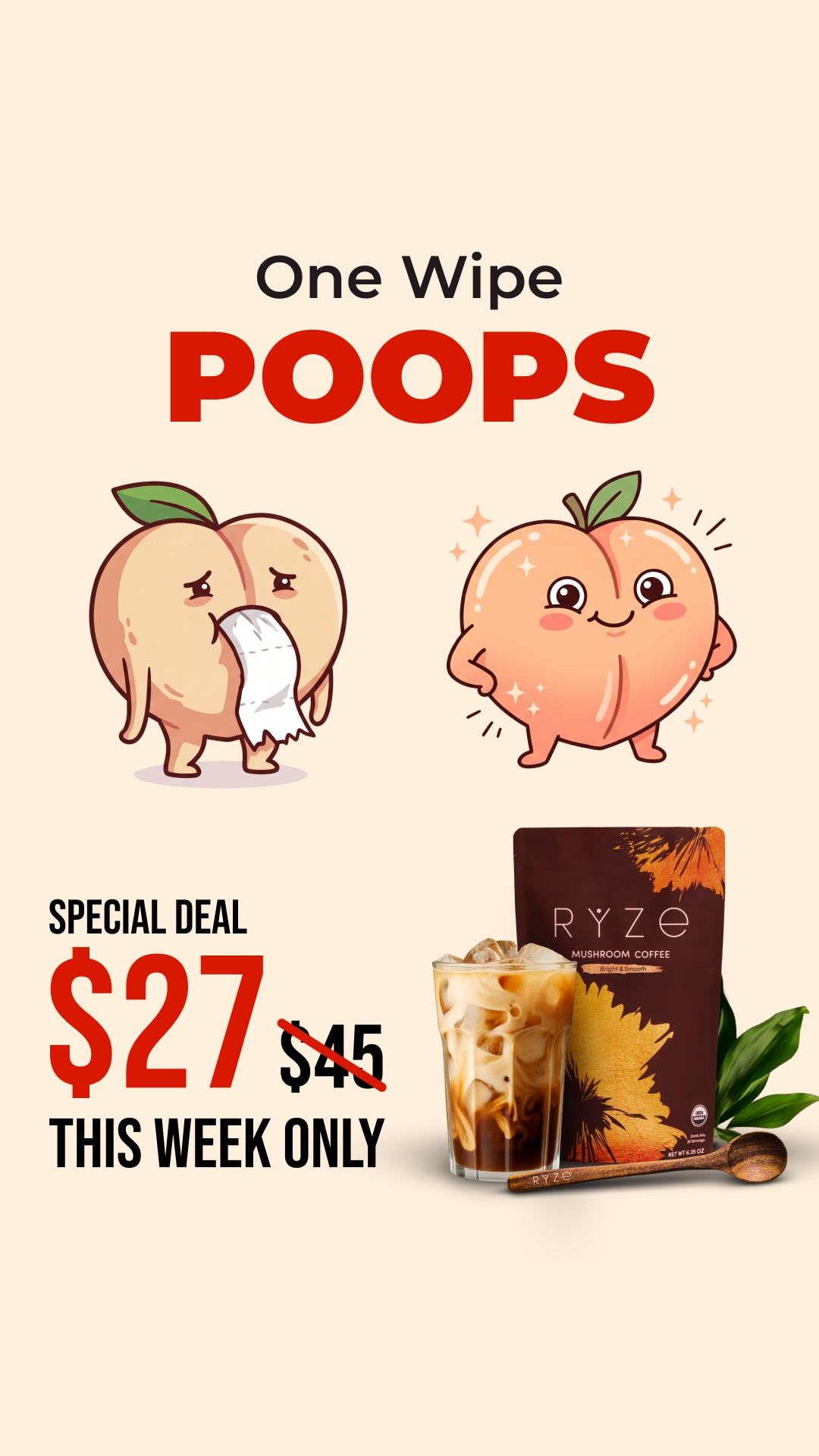 RYZE Superfoods Facebook ad