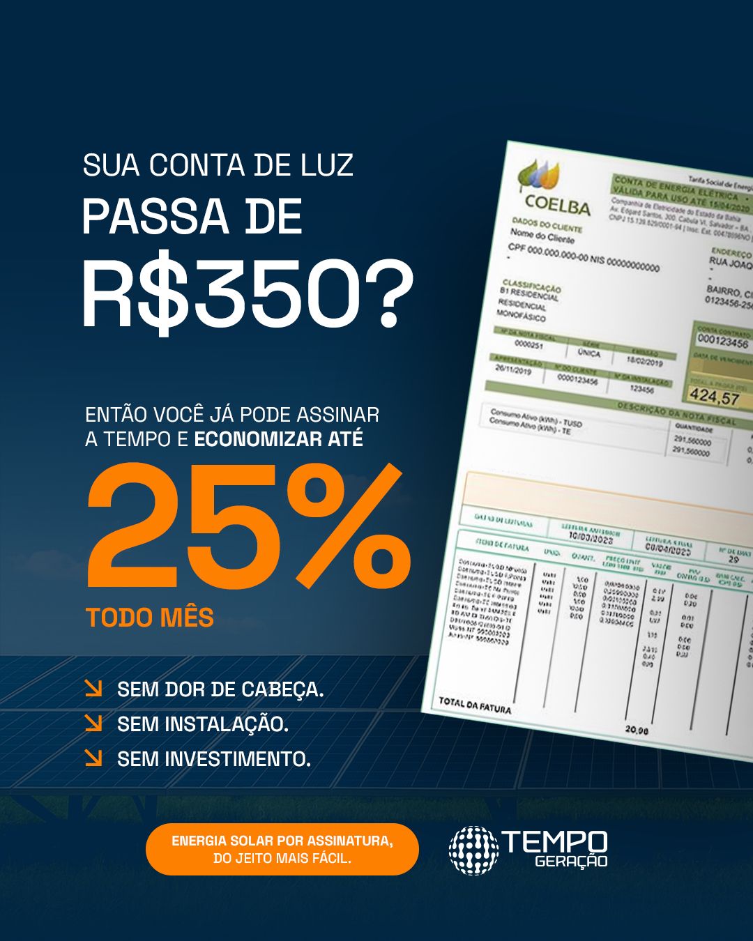 Tempo Geração Facebook ad