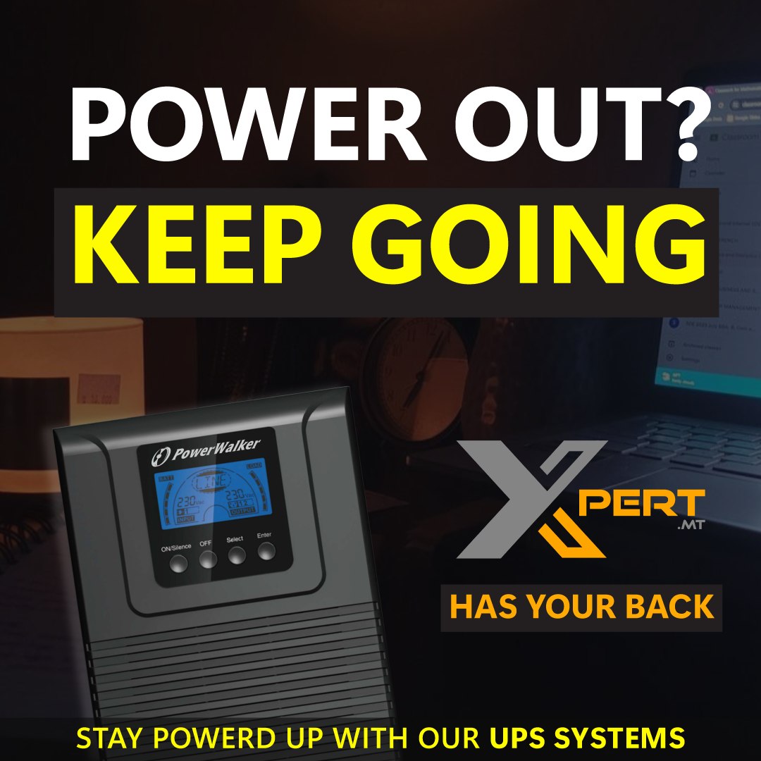 Xpert Facebook ad: Power out? Keep going.