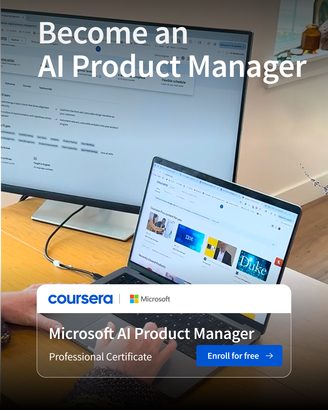 Coursera Facebook ad