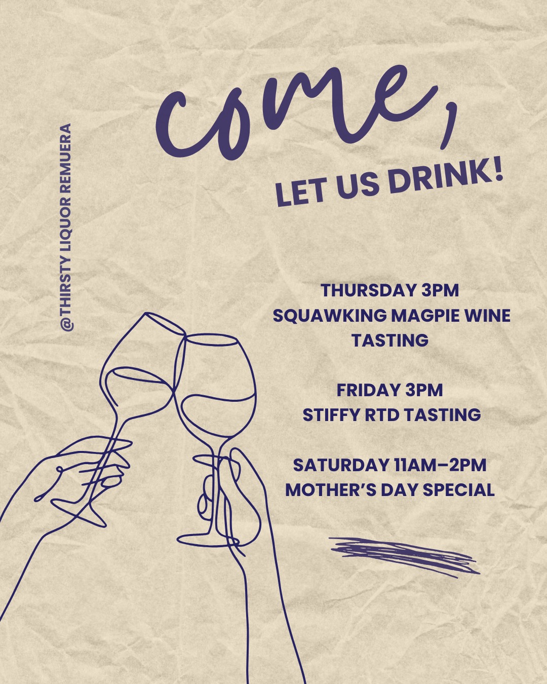Thirsty Liquor Remuera Facebook ad: ’s a big week of tastings and the…