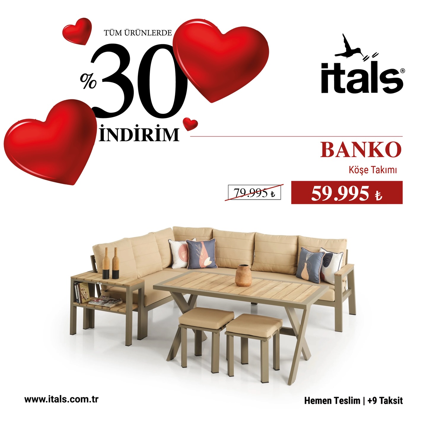 İtals Bahçe Mobilyaları Facebook ad: Şubat Ayına Özel %30 İndirimli Fiyatlar İle…