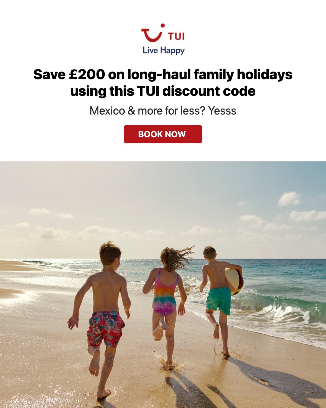 Everything Discounts Facebook ad: Save £200 on long-haul family holidays using this…