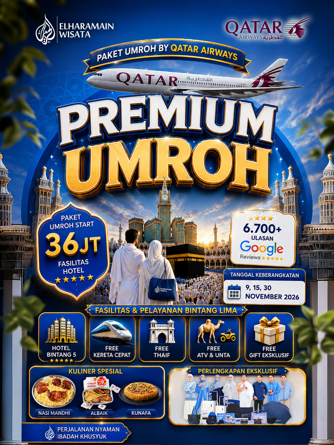 Elharamain wisata Facebook ad: 6800+ Google Review (5.0)