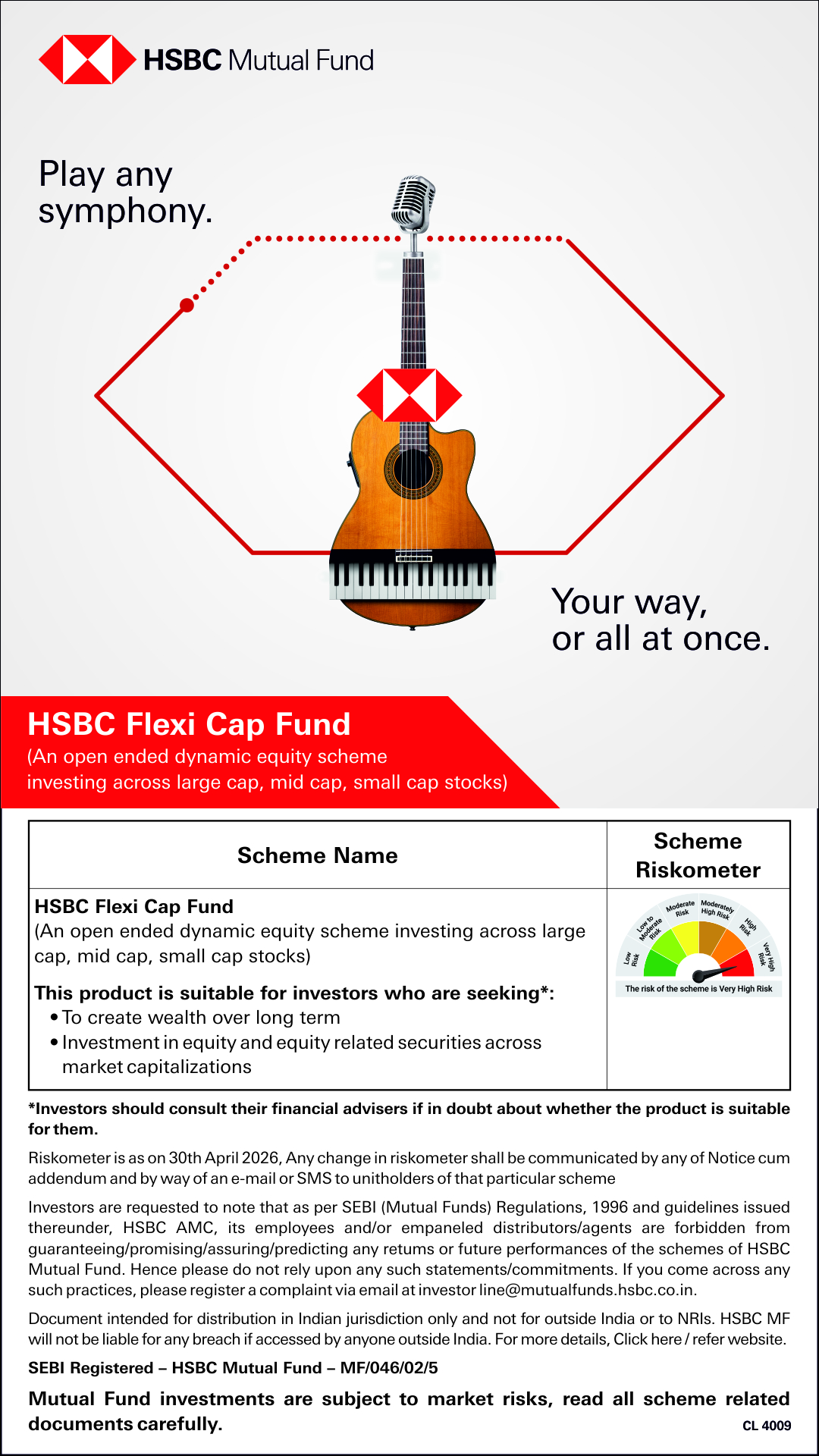 HSBC Mutual Fund India Facebook ad