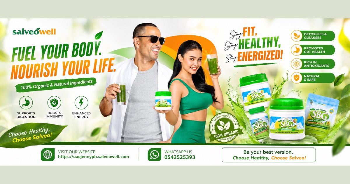 Barley Life UAE by JennyPh Facebook ad: Salveo Barley Grass