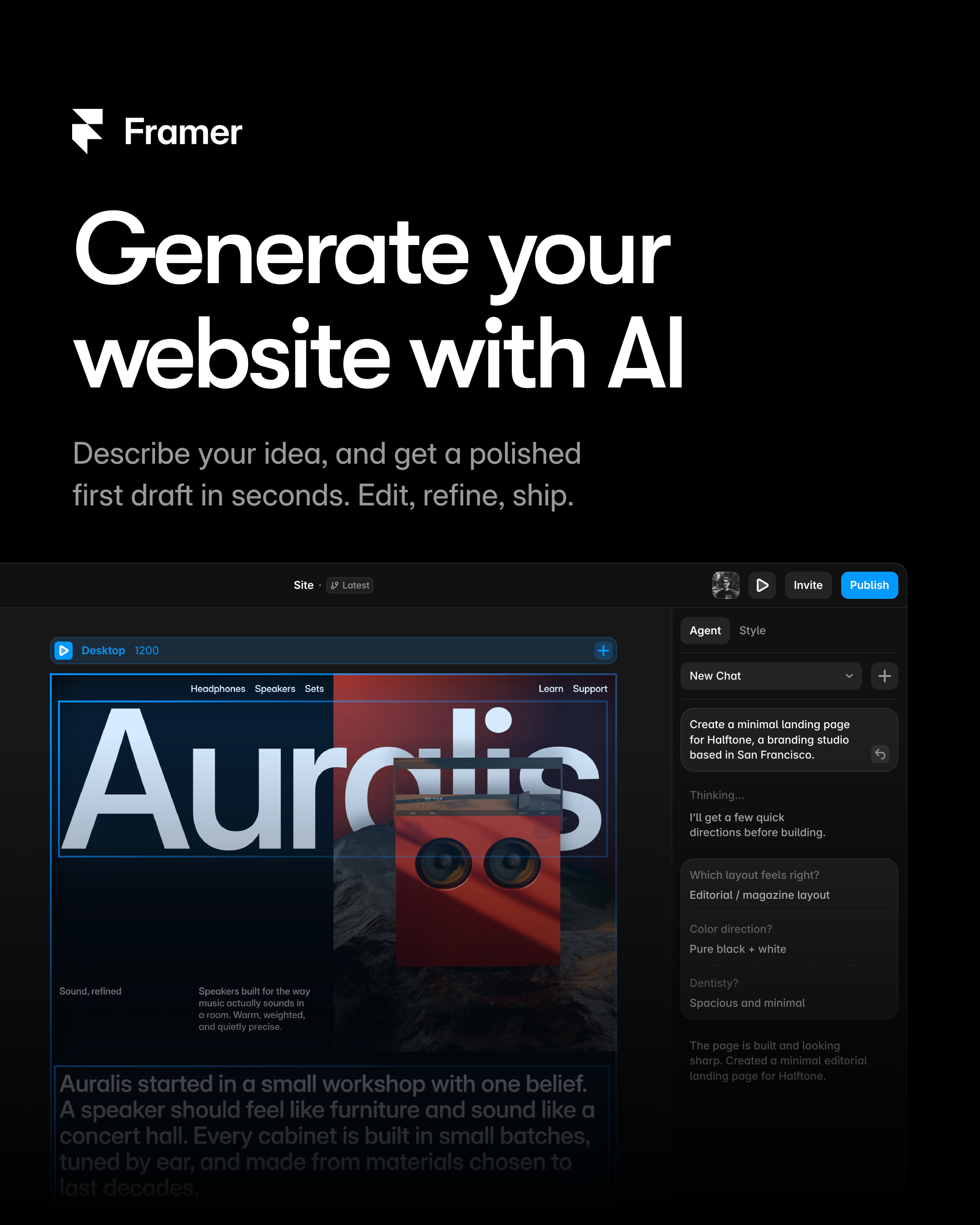 Framer Facebook ad