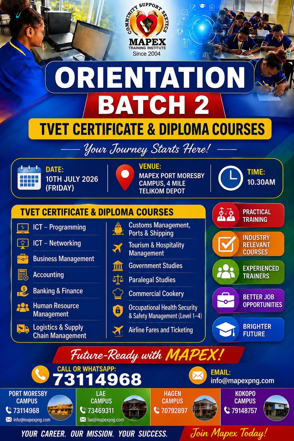 MAPEX TRAINING INSTITUTE Facebook ad