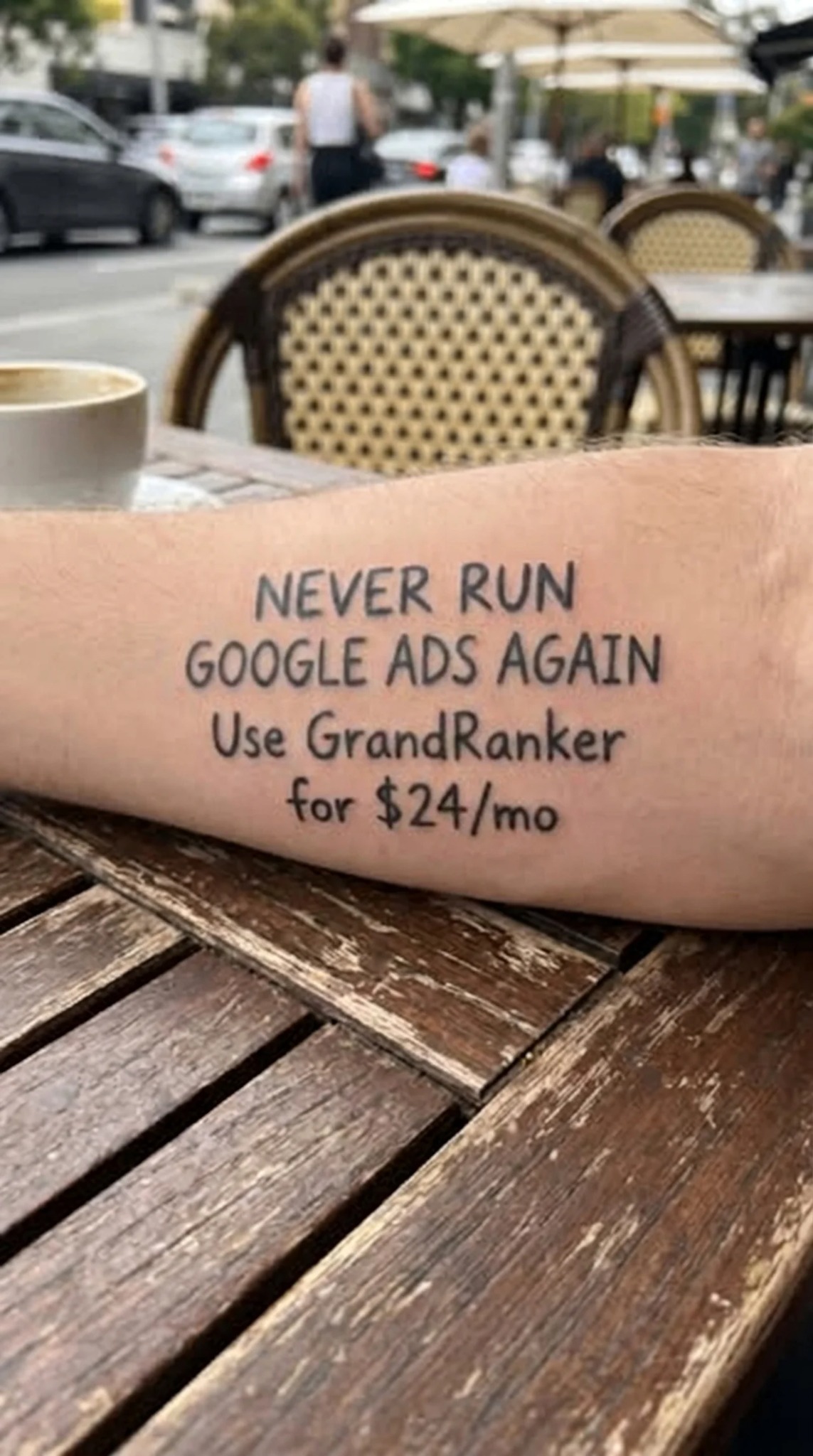 GrandRanker Facebook ad: Rank on Google without the ad spend!